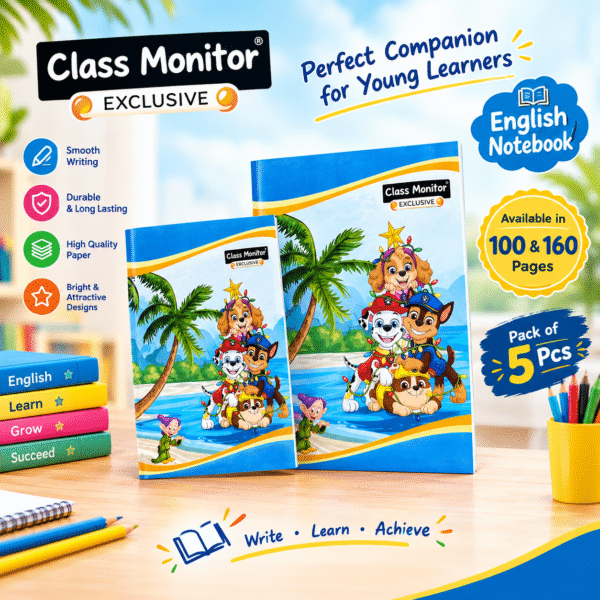 Class Monitor English Notebook 100, 160 Pages
