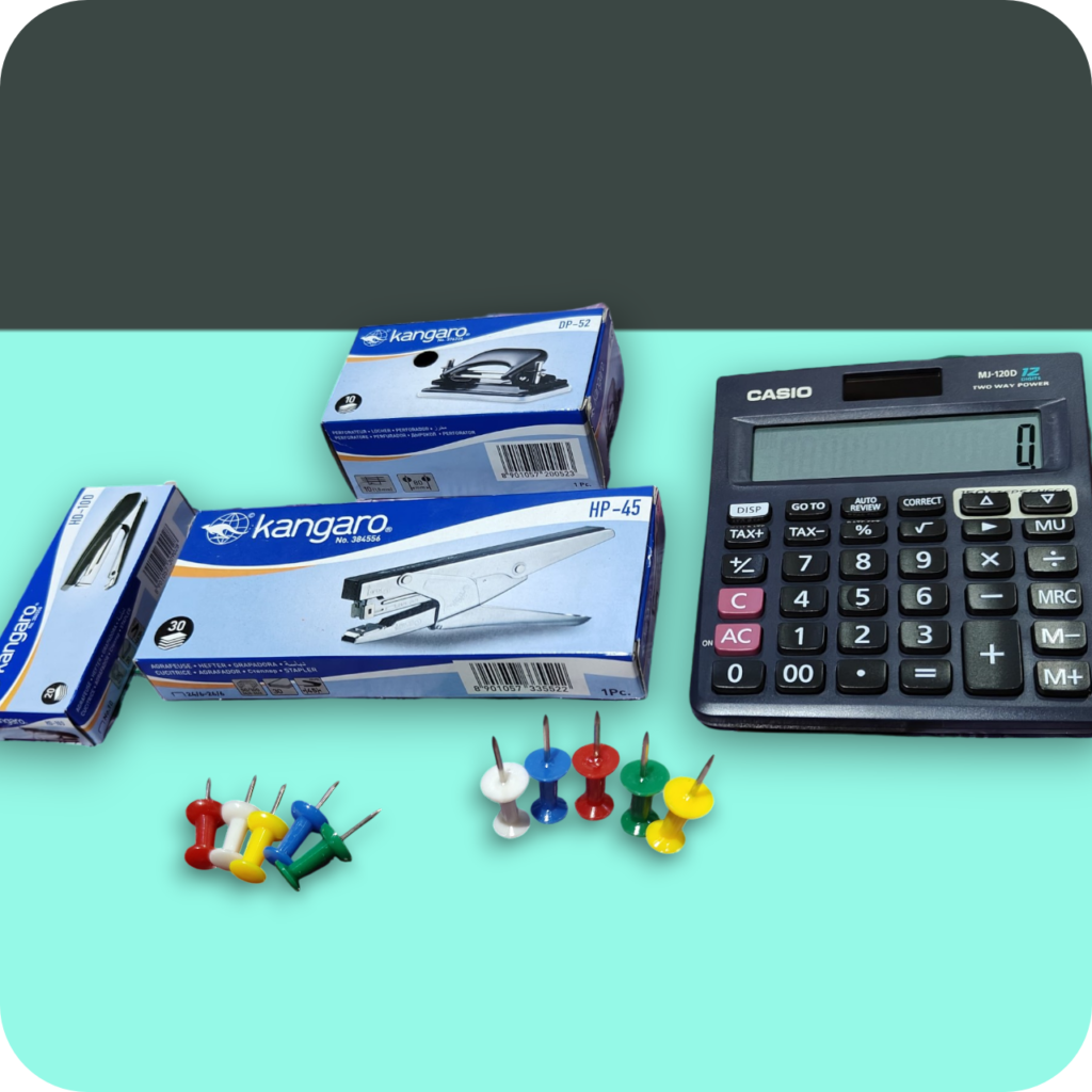 Staplers/punches/calculators/push Pins by Stationery King