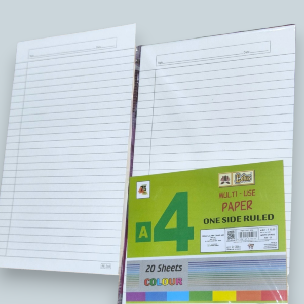 Lotus A4 Multi Use Paper One Side Ruled