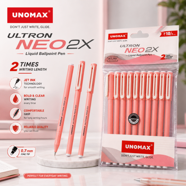 Unomax Ultron Neo 2X Red Ball Pens