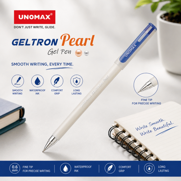 Unomax Geltron Pearl Blue Gel Pen