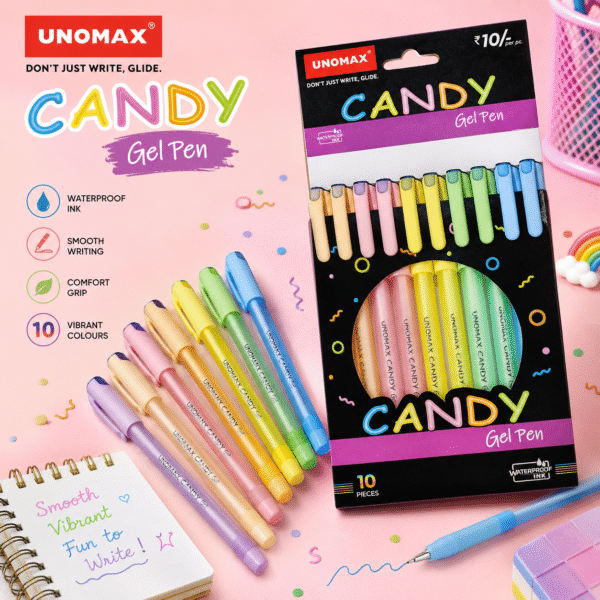 Unomax Candy Blue Gel Pen