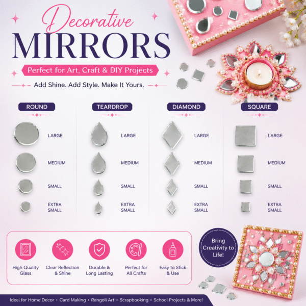 Decorative Mirrors in different shapes