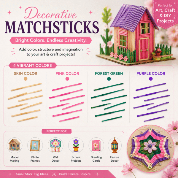 Decorative Matchsticks in 4 Colours