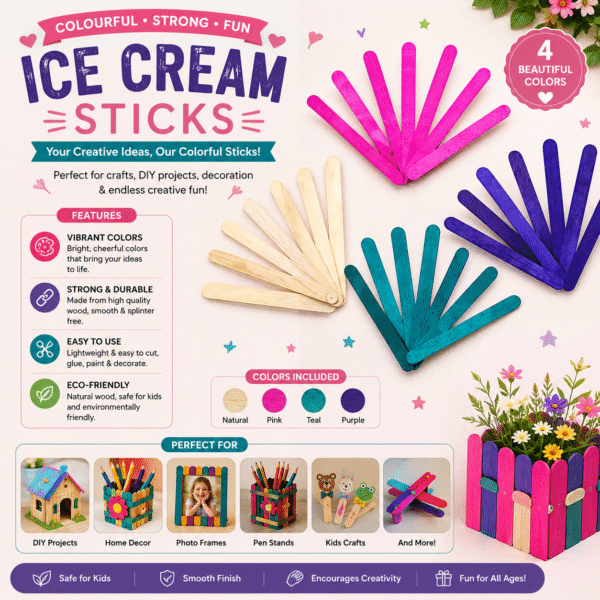 Ice Cream Sticks All Colours