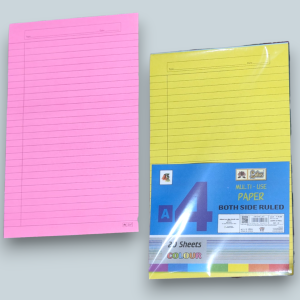Lotus A4 Multi Use Paper Both Side Ruled Coloured