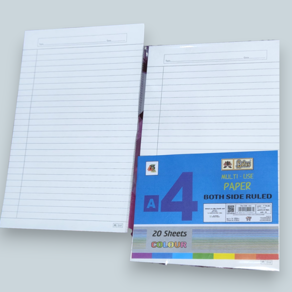 Lotus A4 Multi Use Paper Both Side Ruled