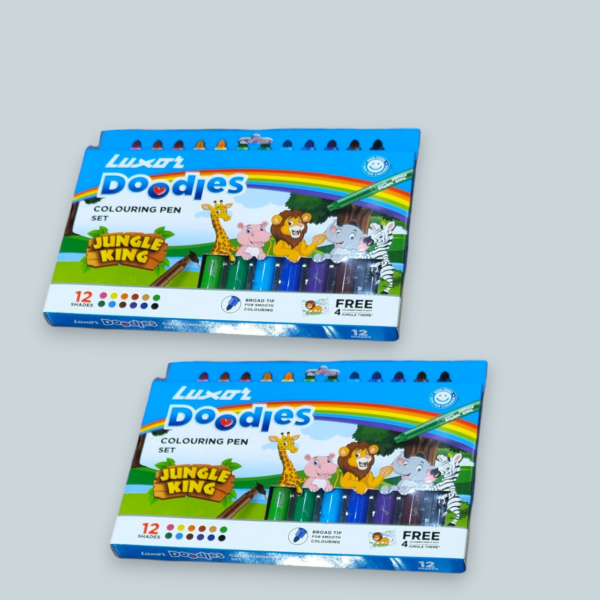 Luxar Doodles Jungle King Colouring Pen Set