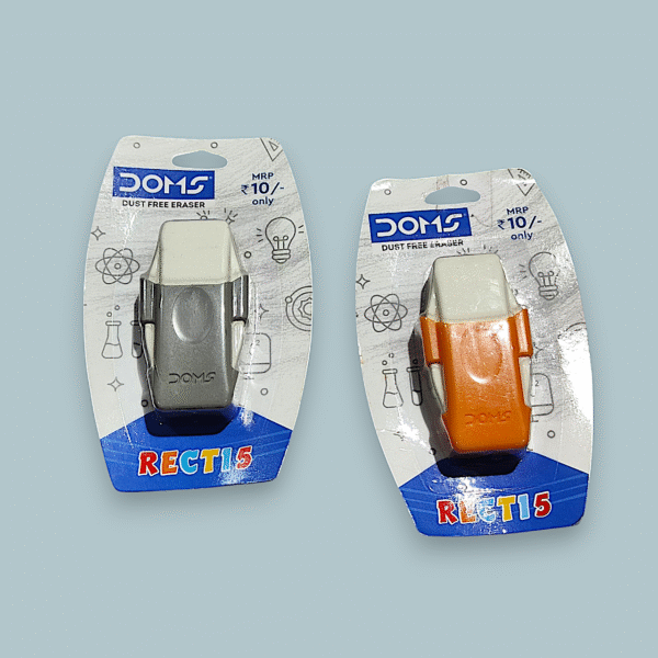 DOMS RECT15 Eraser (Pack of 2 Pcs)