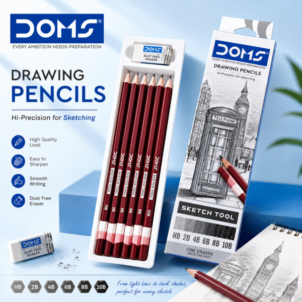 DOMS Drawing Pencils HB to 10B