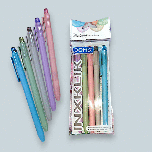 DOMS INXKLIK 0.7mm Ballpen (Pack of 5 Pcs)
