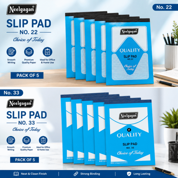 Neelgagan Slip Pad No 22 and No 33
